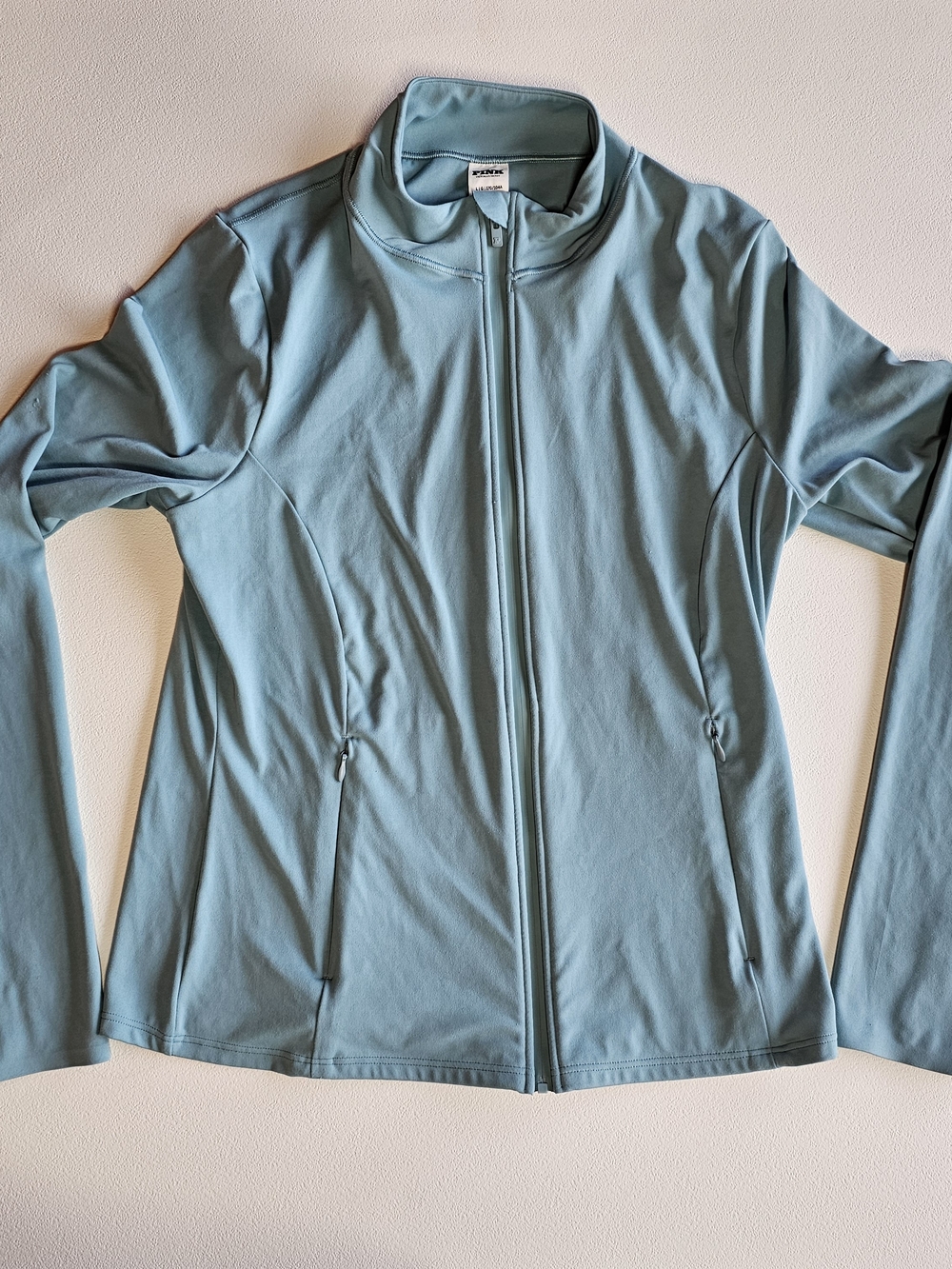 PINK Victoria's Secret Dusty Blue Full-Zip Relay Jacket Size Large